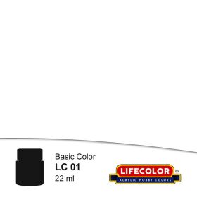 Lifecolor Matt Weiß 22 ml Acryl Farbe / LC01