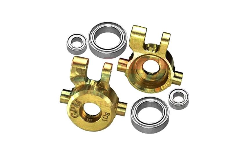 GPM TRAXXAS TRX-4M BRASS FRONT STEERING BLOCKS SET / GPMTRX4M021XOC