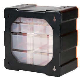 Robitronic Kleinteilemagazin mit 12 Schubladen Orange / R14037O