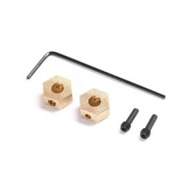 Axial Radträger Messing Hex (Paar): SCX24, AX24 /...