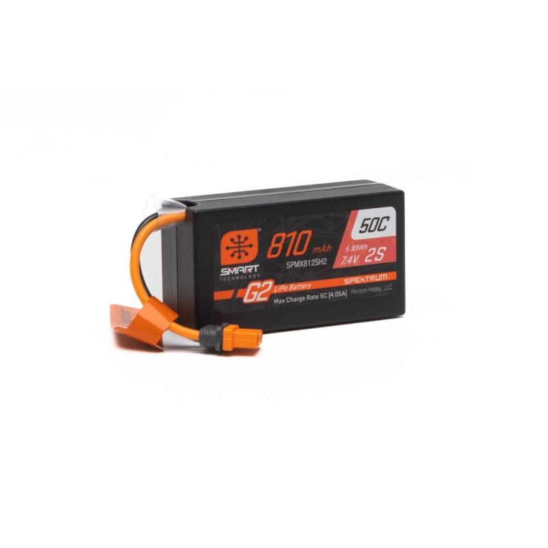 Spektrum 810mAh 2S 7.4V Smart G2 50C LiPo Akku IC2 / SPMX812SH2