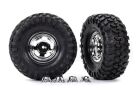 TRAXXAS Canyon Trail 5.3x2.2 Reifen auf Felgen chrom (2) / TRX8159X