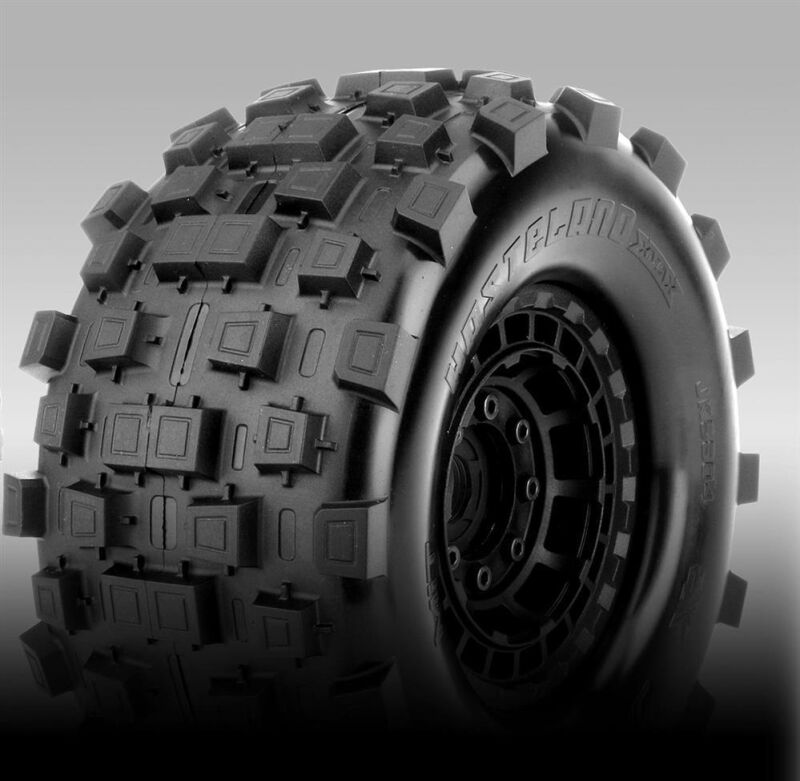 Jetko EX Tyre MT Wasteland Belted Black Wheel 24mm Xmaxx & Kraton (2) / JK5804CB