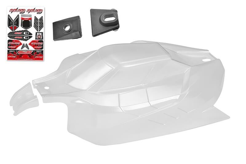 Team Corally Polycarbonate Body Asuga ASUGA XLR Clear Cut 1 pc / C-00180-857