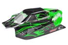 Team Corally Polycarbonate Body Asuga ASUGA XLR Painted GREEN Cut 1 pc / C-00180-857-G