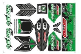 Team Corally Body Decal Sheet Asuga ASUGA XLR GREEN 1 pc...