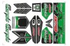 Team Corally Body Decal Sheet Asuga ASUGA XLR GREEN 1 pc / C-00180-858-G