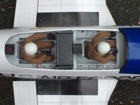 VQ Model Warbird T-28 Trojan Weiß oder Silber/Blau...