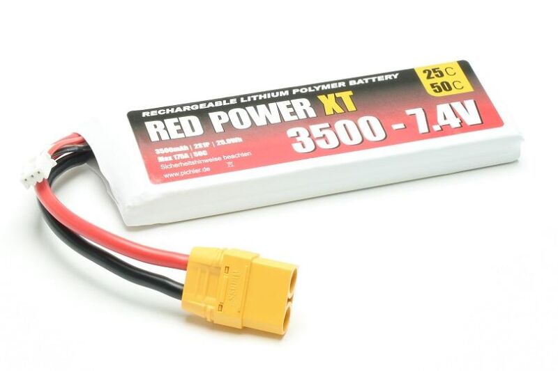 RED POWER LiPo Akku XT 3500 - 7,4V / 15427