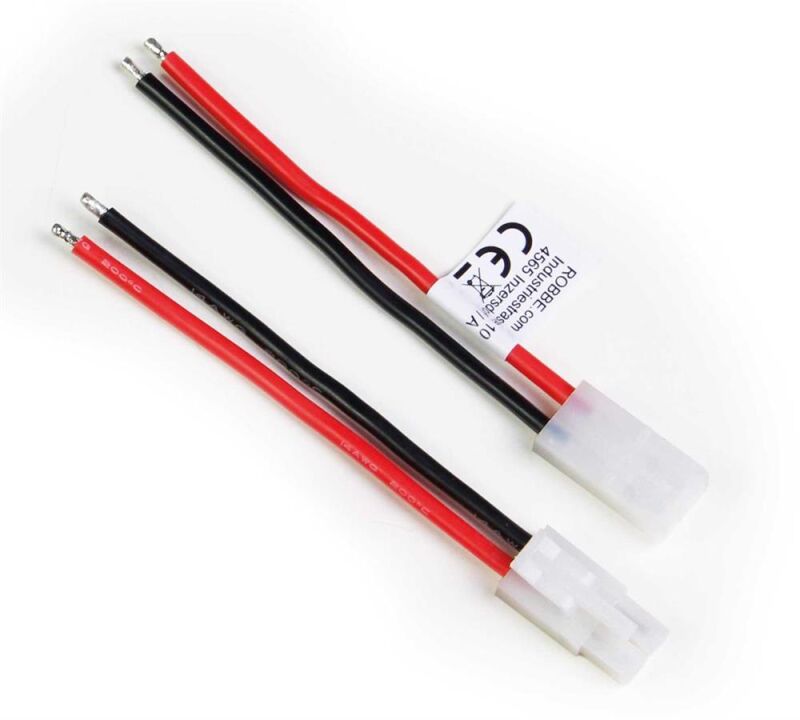 Robbe Modellsport Anschlusskabel Tamiya Stecker+Buchse 14AWG/2,1mm² 100mm je 1Stk. / 46325