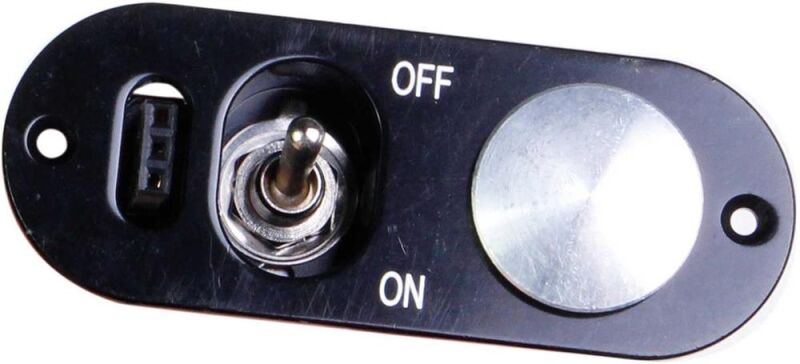 Robbe Modellsport Schalter mit Ladebuchse und Tanknippel Aluminium schwarz / 46326