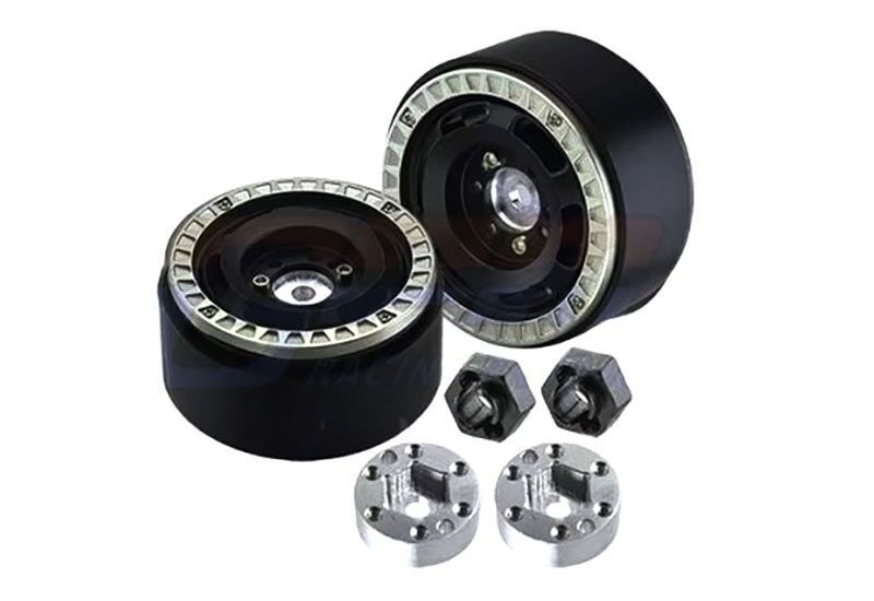 GPM TRX-4M, SCX24 Beadlock-Felgen-Set Alu 1.33 6Loch (1 Paar) silber / GPMTRX4MZSP1153S