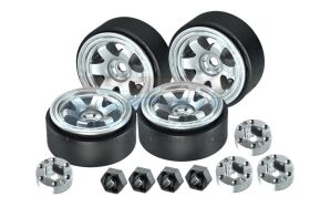 GPM TRX-4M, SCX24 Beadlock-Felgen-Set Alu 1.0 6Loch (1...