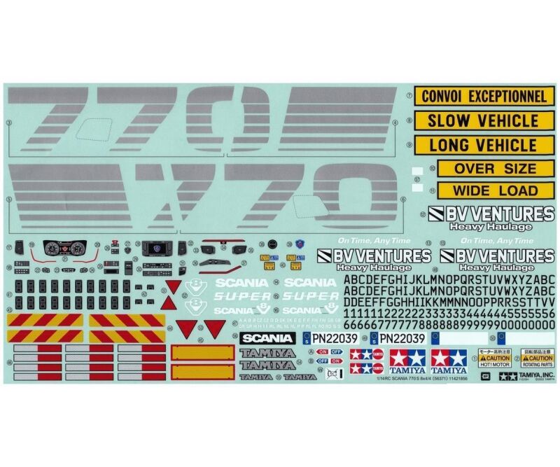 TAMIYA Aufkleber Scania 770S 56371 / 311421856