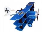 RC Factory Crack Fokker Kit / Combo Kit Version blau/rot / 890mm