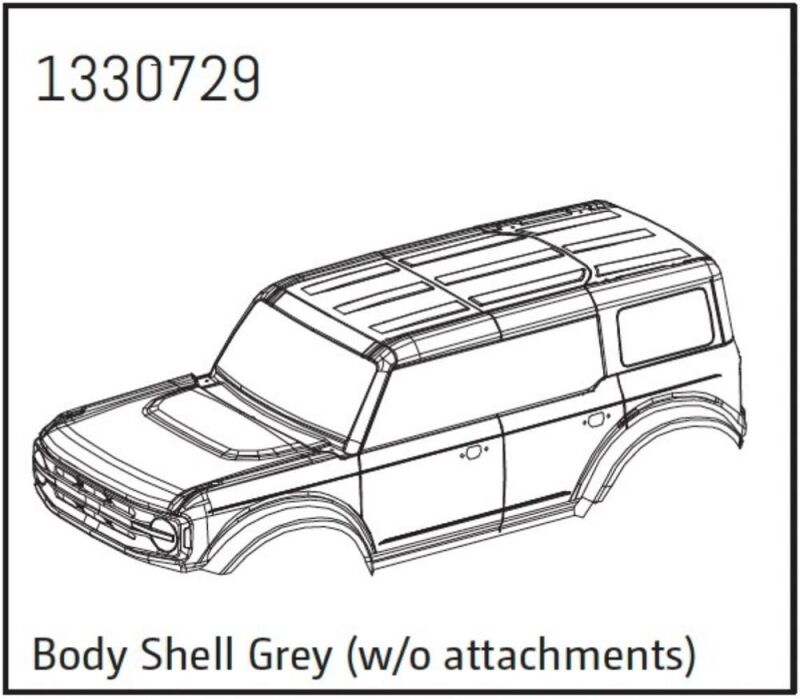 ABSIMA Karosserie grau (ohne Anbauteíle) - BronX / 1330729