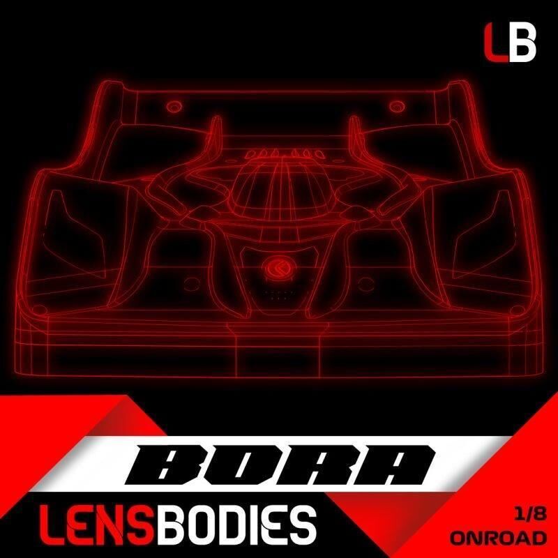 HOTRACE 1/8 ONROAD BODY BORA ULTRA LIGHT WEIGHT / HRELB08BRA-UL