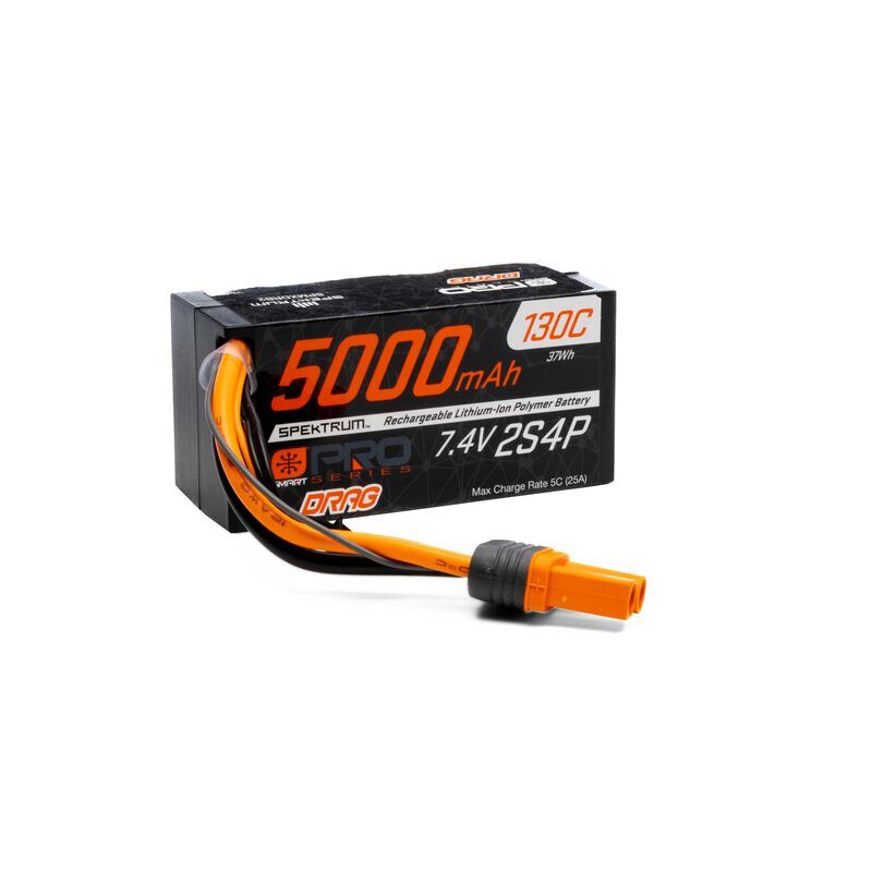 Spektrum 5000mAh 2S4P 7.4V Smart Pro Drag LiPo Akku 130C IC5 / SPMXDRB2