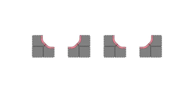 Kyosho Mini-Z Grand Prix Circuit30 Erw. Weite Kurven (12 St) / K.87033-02B