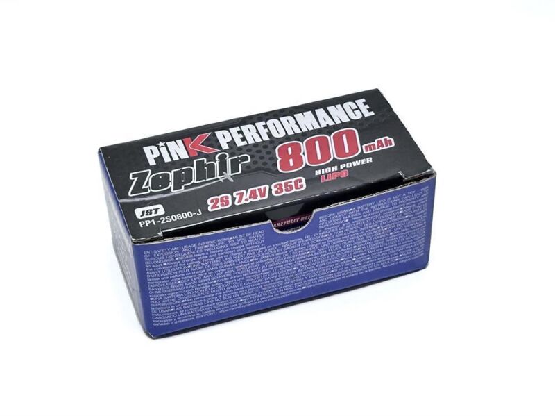 Pink Performance Zephir LiPo 2S 7.4V-800-35C (JST) 70x31x15mm 49g / PP1-2S0800-J