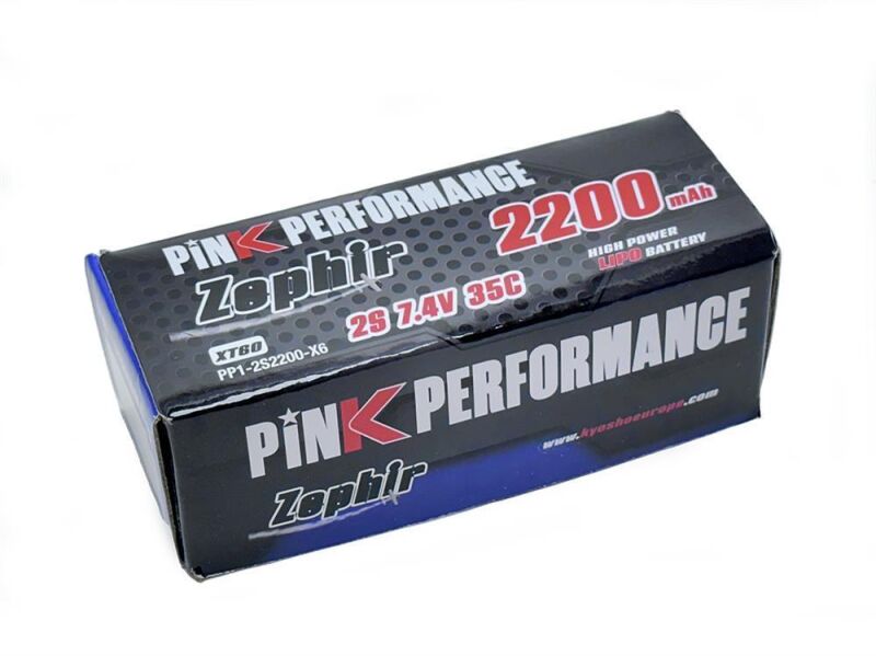 Pink Performance Zephir LiPo 2S 7.4V-2200-35C (XT60) 106x35x15mm 122g / PP1-2S2200-X6