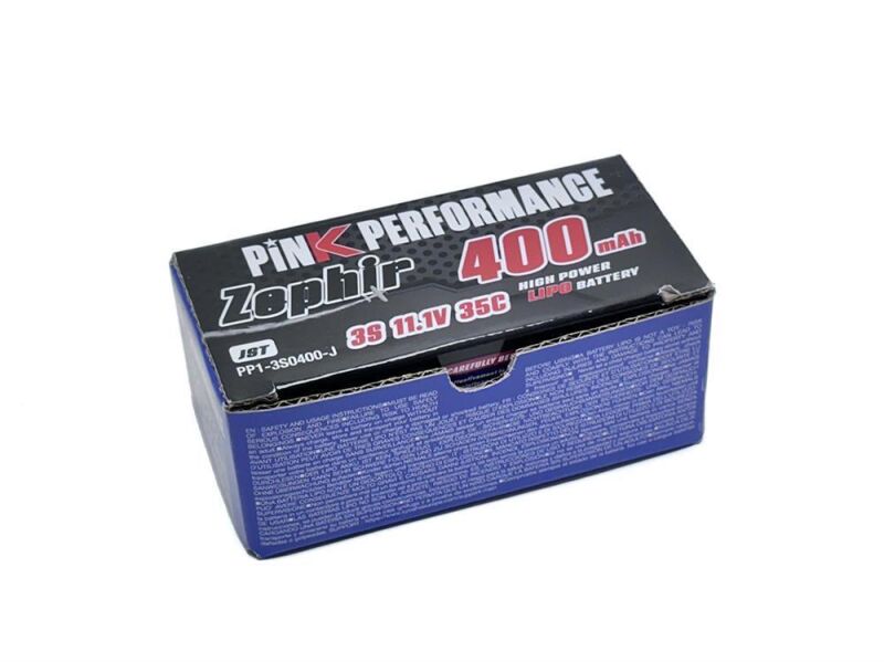 Pink Performance Zephir LiPo 3S 11.1V-400-35C (JST) 40x21x23mm 35g / PP1-3S0400-J