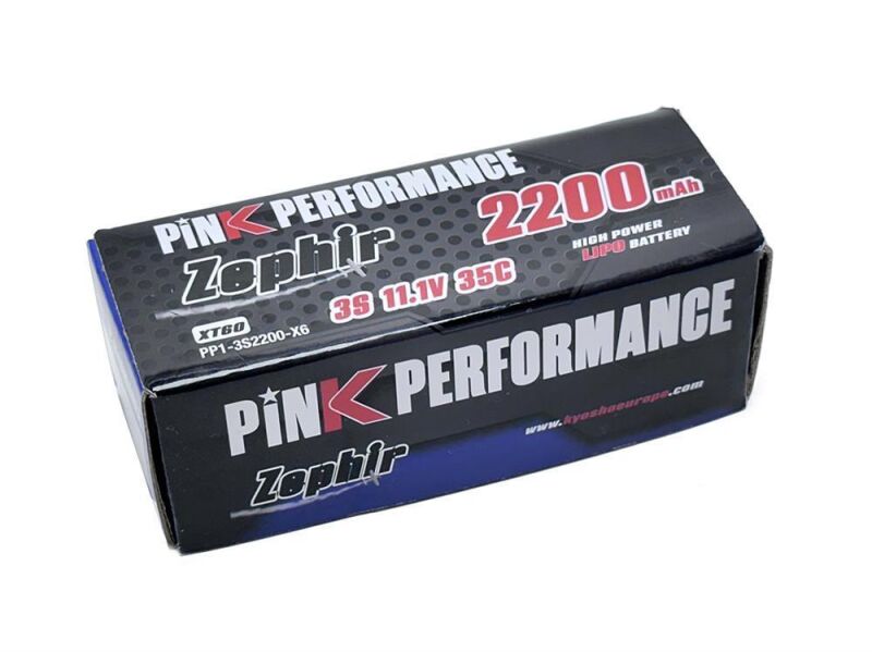 Pink Performance Zephir LiPo 3S 11.1V-2200-35C (XT60)106x35x23mm 176g / PP1-3S2200-X6