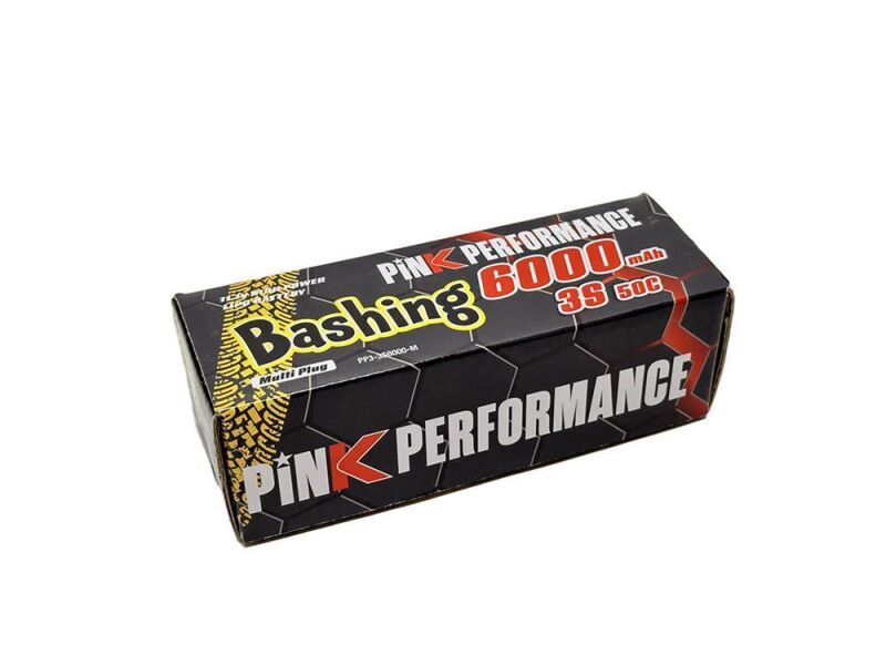 Pink Performance Bashing LiPo 3S 11.1V-6000-50C (Multi) 139x47x39mm 460g / PP3-3S6000-M
