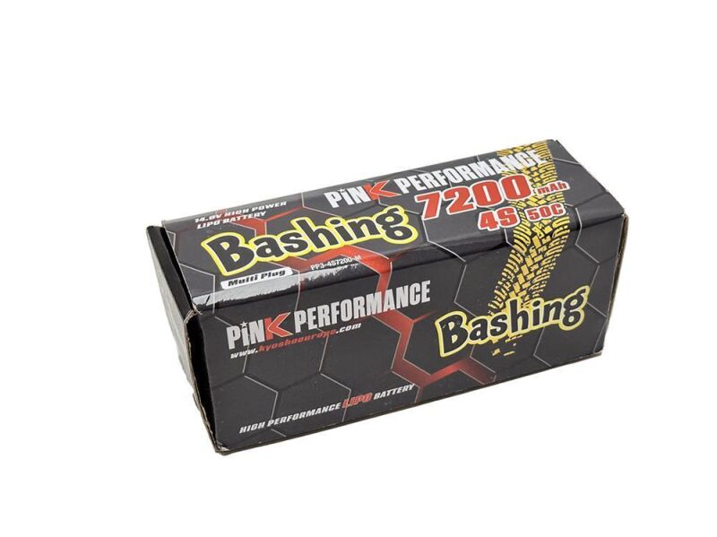 Pink Performance Bashing LiPo 4S 14.8V-7200-50C (Multi) 139x47x49mm 655g / PP3-4S7200-M