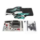 Team Associated Rival MT8 Body Set, Teal, painted / AE25941