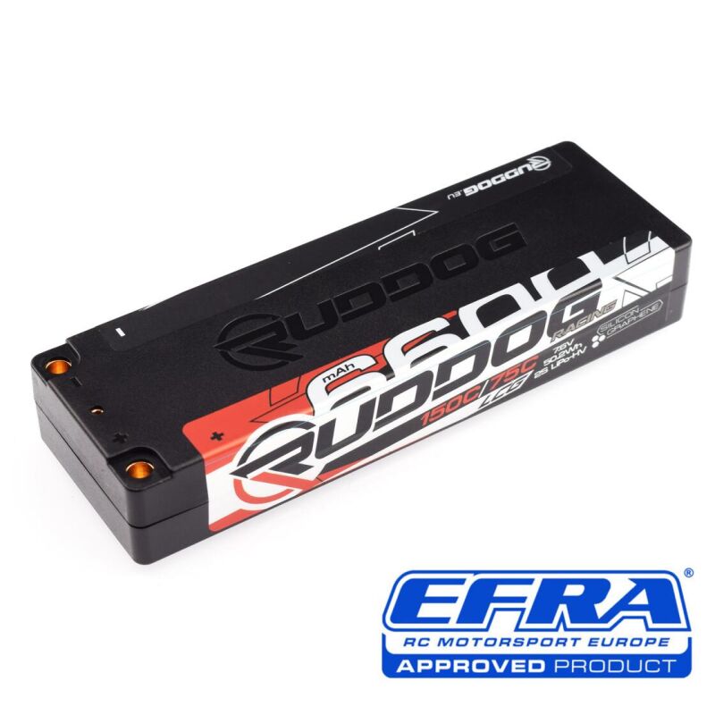 RUDDOG Racing 6600mAh 150C/75C 7.6V LCG Stick Pack LiPo-HV Battery / RP-0681