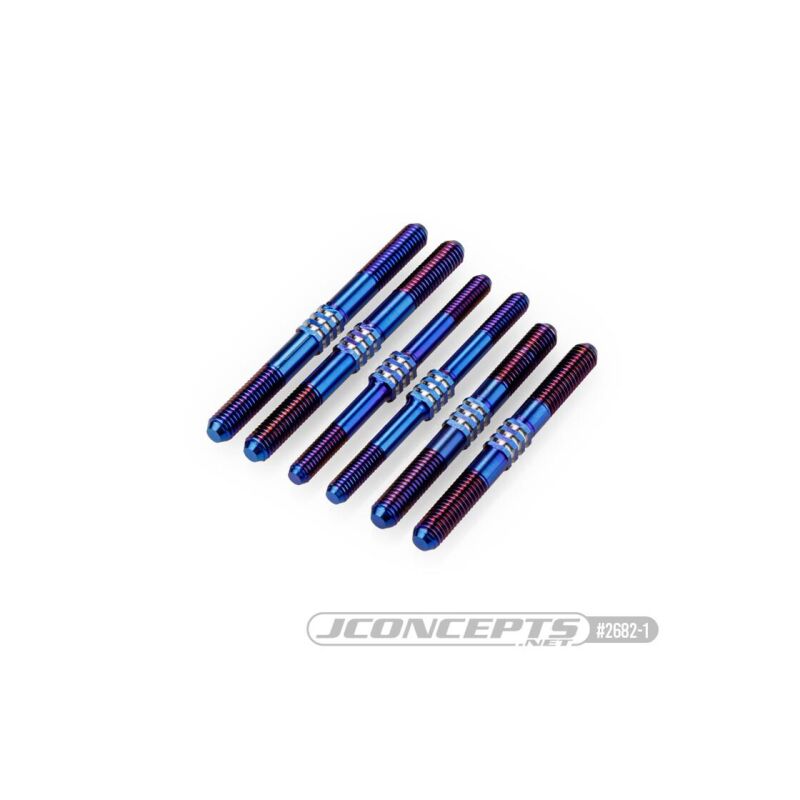 JConcepts - D819 | E819 Fin Titanium turnbuckle kit, burnt blue - 6pc. / JCO2682-1