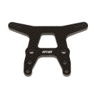 Team Associated RC10T6.4 Front Shock Tower, gull wing, carbon fiber / AE71157