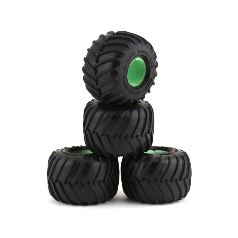 JConcepts Golden Years - blue compound, 1/24th mini monster truck tire, 4pc. / JCO4041-01