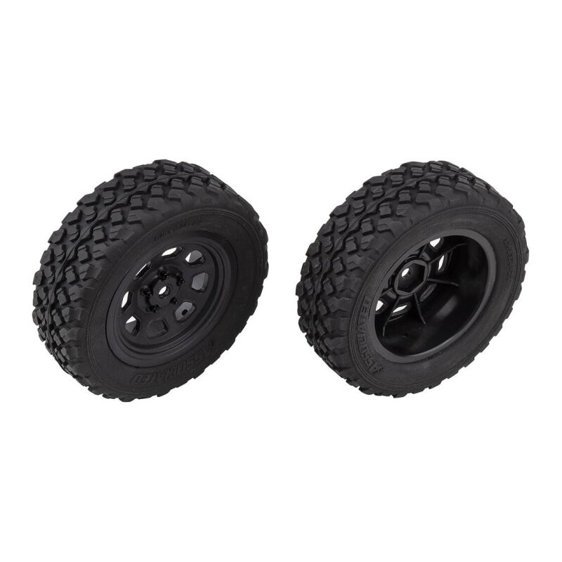 Team Associated Pro2 LT10SW Front Wheels and Tires, mounted / AE72113