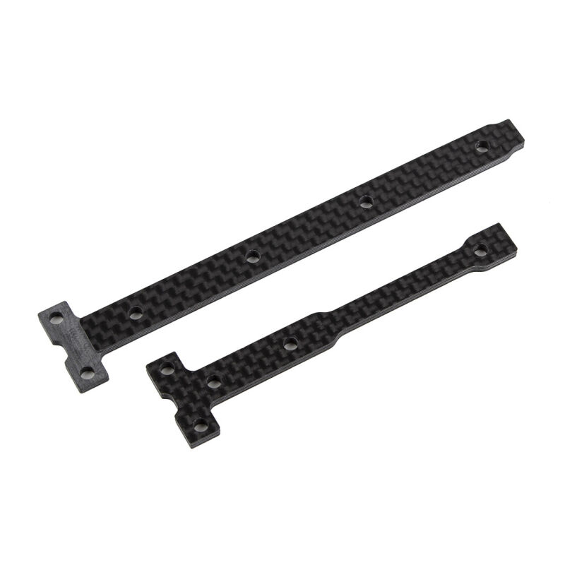 Team Associated RC10B74.2 FT Carbon Fiber Stiff Chassis Brace Support Set, 2.5mm / AE92365