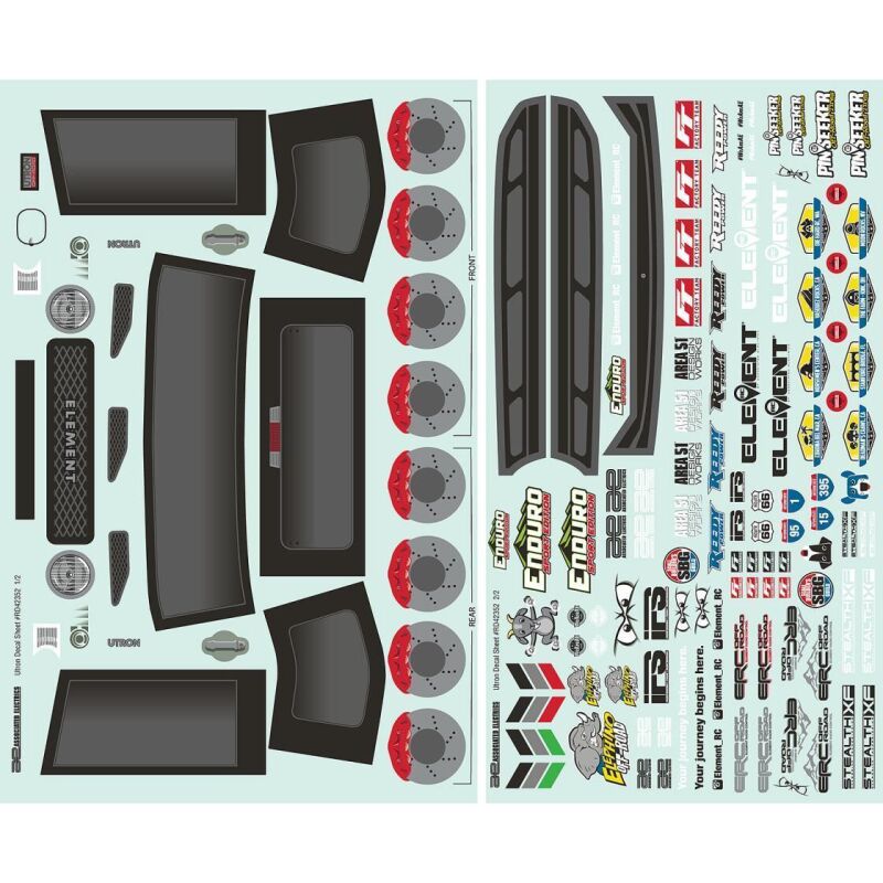 Element RC Enduro SE, Utron Body Decal Sheet / AE42352
