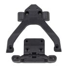 Team Associated RC10B6.4 FT Front Top Plate and Ballstud Mount, angled, carbon / AE71183
