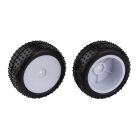 Team Associated Reflex 14 Mini Pin Tires, Wide Wheels, mounted, white / AE21596