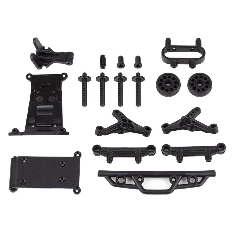 Team Associated Reflex 14MT Bumper, Wheelie Bar, Body Mount Set / AE21621