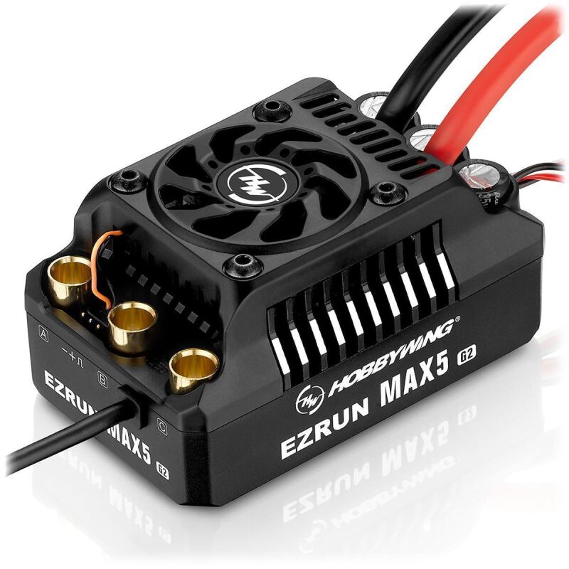 Hobbywing Ezrun MAX5 HV G2 Regler Sensorless 250 Amp, 6-12s LiPo, BEC / HW30104200