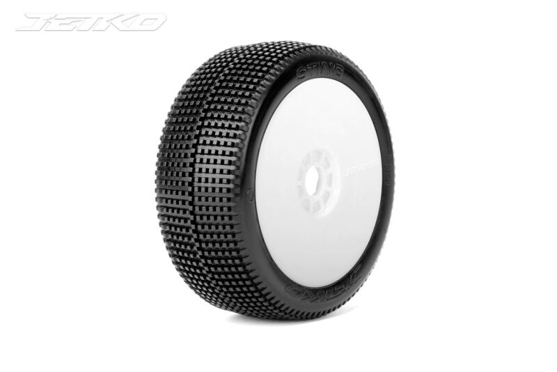 Jetko Sting Ultra Soft verklebt auf Felge Revo weiß 1:8 (2) / JK1001USRW