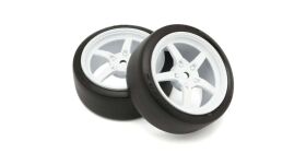 Kyosho Verklebte Reifen FZ02 5-Spoke Weiss 1:10 Fazer 2.0...