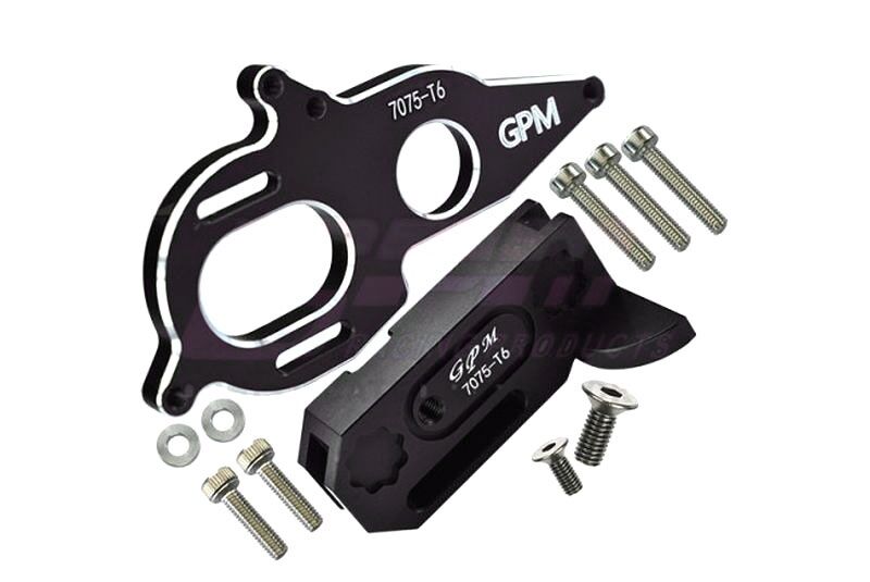 GPM ARRMA Granite, Big Rock, Senton GPM Aluminium Zentral-Getriebe Support & Motorhalter schwarz / GPMMAG018BK