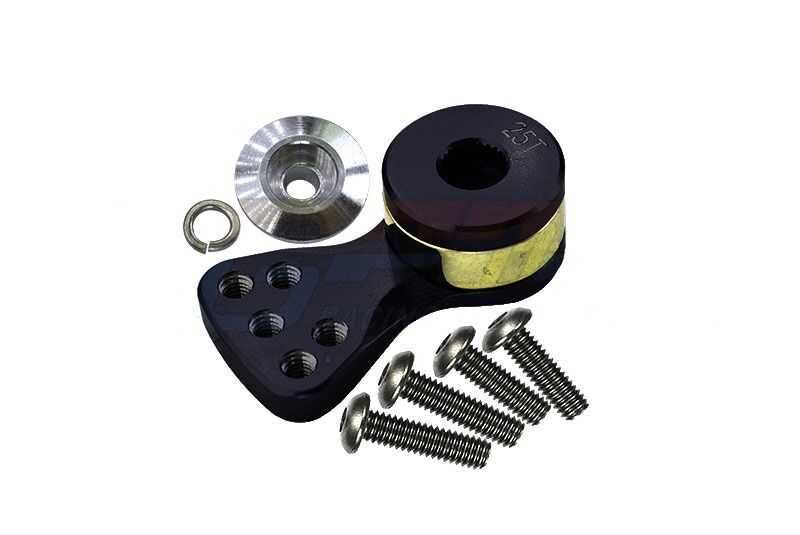 GPM Aluminium Hi-Torque Servo Saver 25T (L) schwarz / GPMSH025TM/LBK