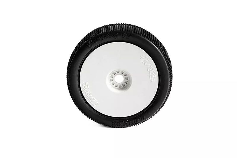 HOTRACE 1/8 Truggy Bangkok V2 Reifen soft auf Felgen weiß (2) / HRE002-0123