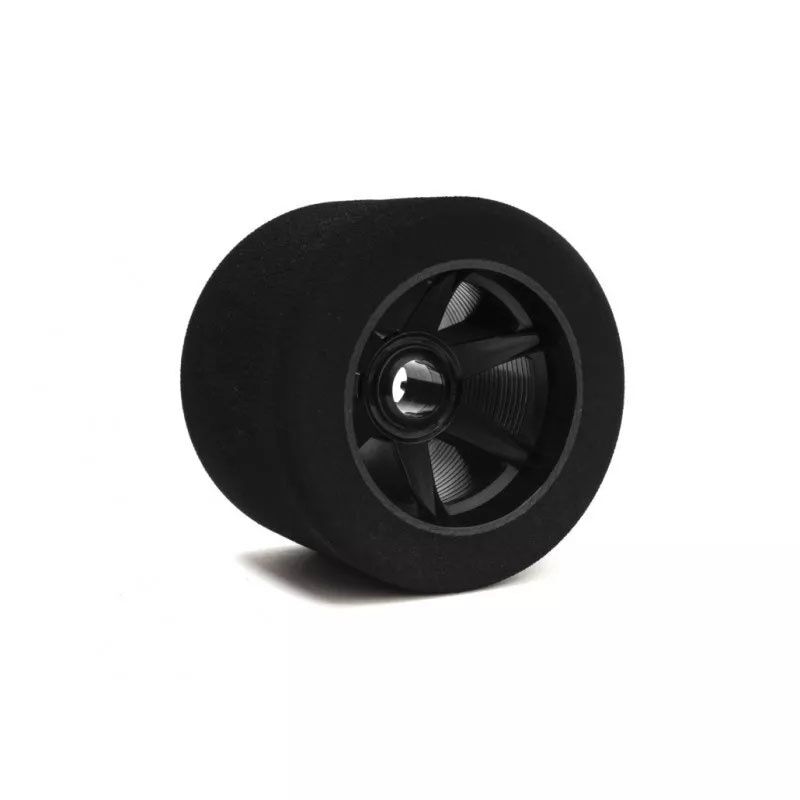 HOTRACE 1/8 Onroad Moosgummi-Reifen Härte 35 auf Felgen Carbon hinten 76mm (2) / HRE004-0142-76