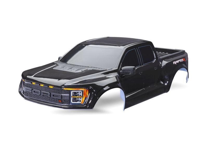 TRAXXAS Raptor R 4x4 Karosserie komplett schwarz inkl Anbauteile (Clipless-Mo erf / TRX10112-BLK