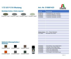 ITALERI 1:72 US P-51A Mustang / 510001423