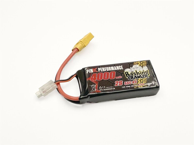 Pink Performance Bashing Crawler LiPo 2S 7.6V-4000-55C (Multi) 96x42x21mm Shorty / PP3-2S4000SHV-M